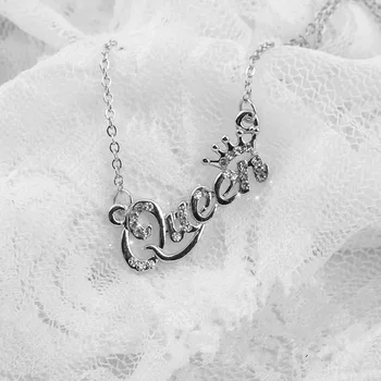 Nové Trendy Luxusné List Kráľovnej Koruny Náhrdelník Pre Ženy Estetické Zirkón Crystal Náhrdelník Módne Šperky Dievča, Darček K Narodeninám