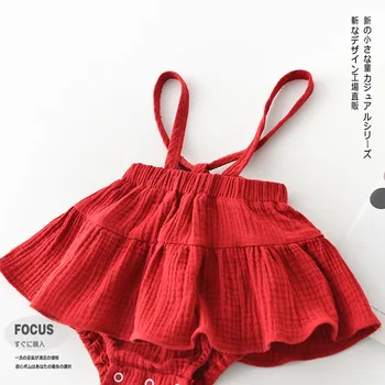 Chantalbaby jar kórejský štýl žena dieťa princezná štýl podväzkové sukne haha oblečenie novorodenca trojuholník plazenie vlasy kapely
