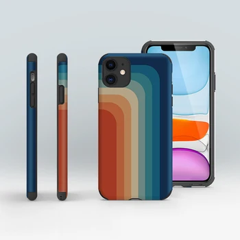 Innoelse Rainbow Geometrické Shockproof Telefón puzdro Pre iPhone 12 11 Pro Max 6 7 8 Plus X XR XS Max SE2020 Mäkké TPU Kryt Späť