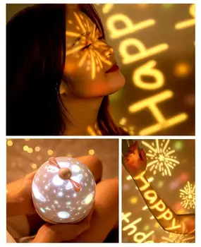 Vianočný darček Multifunkčná hviezdna obloha projekčnej lampy Hudby nočné svetlo Dievča sen atmosféru lampa Narodeninám