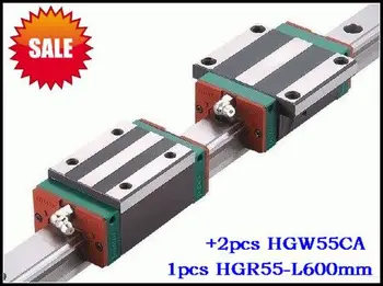 1pcs HIWIN HGR55 - L600mm+2ks HGW55CA prírubovým blok ložisko