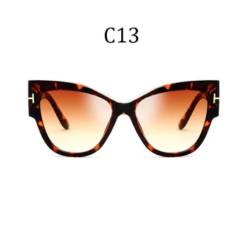 Drevené okuliare cat eye lady gradient objektív UV400 nadrozmerné tieň ženské okuliare black Oculos úplne nové