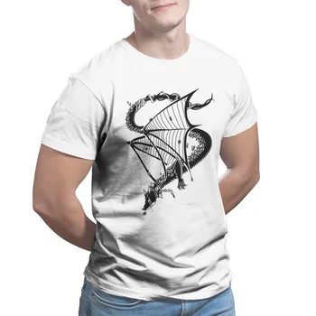 Pánske T-shirt Sad Dragon Bavlna Zábavné Kawaii Plus Veľkosť Oblečenie 39487