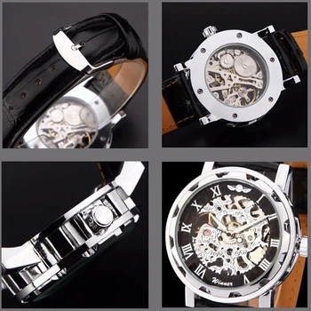 Pleť mechanizmus na zobrazenie čiernej nerezovej ocele, automatické KOSTRA náramkové hodinky yg 99 S0459 odoslané z Talianska