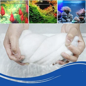 Akvárium Filter Media Pad,5Mx30cm Biochemické Bavlna Filter,Biela Zahustiť Hubky Rožky,Rez, aby sa Zmestili Väčšina Rýb Nádrž