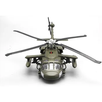 Zliatiny Diecast Black Hawk Ozbrojených Vrtuľník Fighter Model s Sound & Light Deti Zberu Triedených Deti Hračky