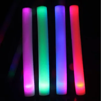 48pcs Svetlo LED Pena Stick Wands Rally Rave Fandiť Obušky Strany Blikajúce Svetielka Stick Svetelné Tyčinky Farebné