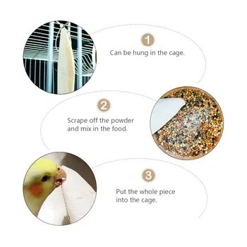 6 Nastavenie Vták Cuttlebone Maznať Kosť Žuvacia Sépie Kosti s Kovový Držiak