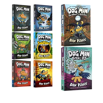8 Knihy /Set Pes Muž Epic Collection 1-6 angličtinu Deti, Dieťa Veselý Humor Román Manga Komiksov Darčeky pre Deti
