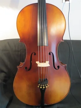 Strad štýl Masívneho dreva PIESEŇ 5 struny 4/4 violončelo,veľké,hlboké rick zvuk #13143