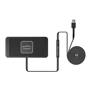 Univerzálna USB Qi Bezdrôtovú Automobilovú Rýchlo Nabíjačka Panel Bezdrôtového Nabíjania Dock Pad pre iPhone Samsung Huawei Xiao