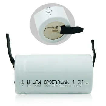 SubC 2500mah 1.2 V SC Ni-Cd akumulátorom kontakty batérie s Zváranie Kolíky Kartu pre Elektrické Nástroje, Hračky
