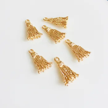 Veľkoobchod 5 ks/veľa zlatá farba strapec charms zlaté šperky robiť plavidlá zistenia DIY pre ženy