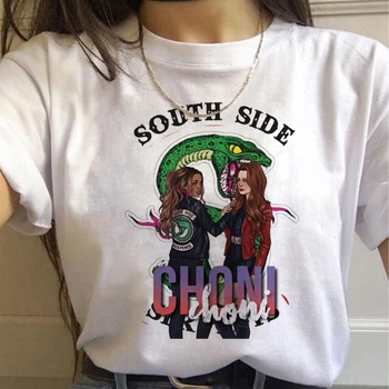 Riverdale southside had tričko žena ročník tlače harajuku letné top šaty plus veľkosť