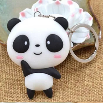 Pekné Roztomilý Malý Panda Keychain Kawaii Cartoon Zvierat prívesok na dámske Šperky Dievča Taška Ozdoby Príslušenstvo Darček pre Deti