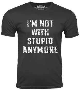 Nie som s Hlúpy Už Vtipné Rozvod T-shirt Screenprinted T Shirt Mužov Hip Hop