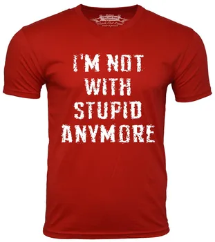 Nie som s Hlúpy Už Vtipné Rozvod T-shirt Screenprinted T Shirt Mužov Hip Hop