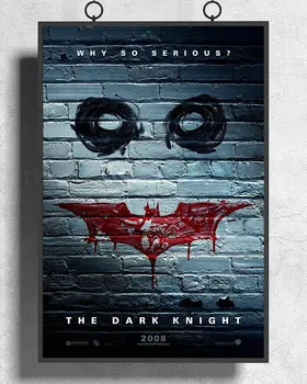 H056 Dark Knight film (a) 11 17 Heath Ledger Joker, Stena Nálepky Hodvábny obrázok Plagátu Domáce Dekorácie