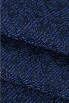 2020 Námornícka Modrá Mužov Šaty So Vzorom Ženícha Tuxedos Svadobné Mužov Vyhovovali 2 Kusy(Bunda+Nohavice+Kravatu) Na Zákazku Pánske Obleky