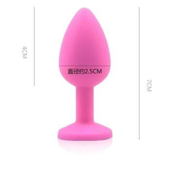 Nový Silikónový Análny Sex Hračky Zadok Plug S Krištáľovo Dospelých Slave BDSM Sex Produkty Dvore Sexuálne Hračky
