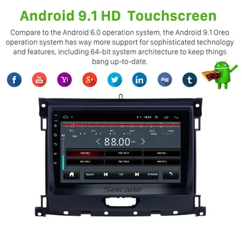 Seicane 9 palcový Android 9.1 2 Din autorádia Multimediálny Prehrávač Videa Pre Ford Ranger 2018 podporu Carplay TPMS Spätné Kamery