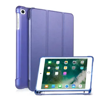 Puzdro Pre iPad mini 1 2 3 4 5 S Ceruzkou Držiteľ Pu Kožené puzdro Smart Cover Pre iPad mini 5 2019 Silikónové Honeycomb Späť Prípad Tabletu