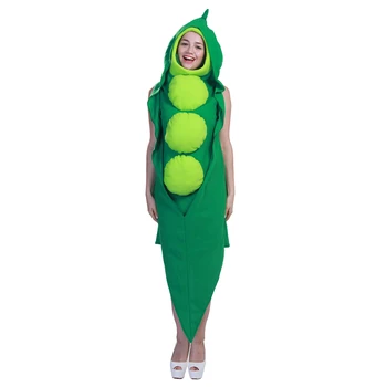 Halloween Cosplay Kostýmy Zelený Hrášok Bean Disfraz Oblečenie Karneval Kostým Party Role-play pre Dospelých