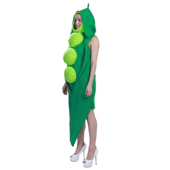 Halloween Cosplay Kostýmy Zelený Hrášok Bean Disfraz Oblečenie Karneval Kostým Party Role-play pre Dospelých