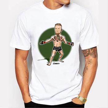 Tlač Zábavnej Komiksu Conor Mcgregor t shirt pre mužov/ženy, krátky rukáv 3D letné topy tee košele Továreň na priamy predaj