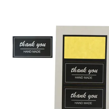 80pcs Ďakujeme, že Ste Ručne tkaná Etiketa Nálepky Black White Label Nálepka Hobby Ručné Pre Dar Tortu Tesnenie Zavesiť Značku písacích potrieb Nálepky
