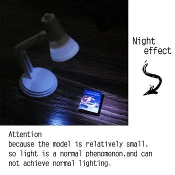 Mini Stolný Lampa Model Home Roztomilý Nočné Čítanie Pevný Stôl Štúdia Dekorácie Ochrana Očí Malé Led Batériou Napájaný Prenosné