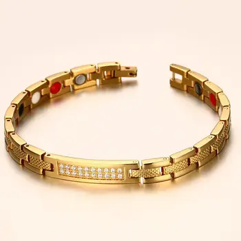 FXM HBB37 príchodu módne šperky pre ženy darček k narodeninám najpredávanejšie zlatá farba náramok milenca náramok o 17 cm veľkosť Magnetu