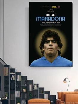 Hd vytlačené Diego Maradona Filmové Plátno Plagát na Stenu Art Print Maľovanie na Stenu Obrázok pre Obývacia Izba rám