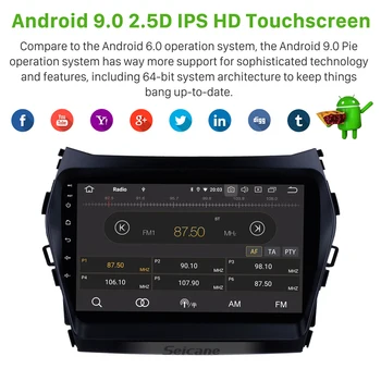 Seicane Android 10.0 Auto Multimediálny Prehrávač, Bluetooth, Wifi 4G GPS Navigácia 2013 Hyundai Santa Fe IX45 Podporu DVR
