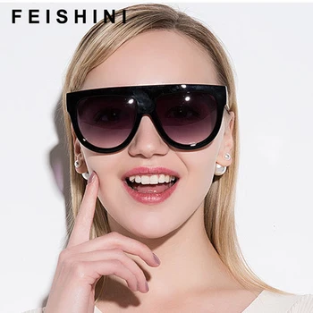 Feishini Plastové Červené Okuliare Ženy Gradient Šošovky, Slnečné okuliare UV400 Rám Odtiene Značky Dámske Okuliare Unisex oculos Veľkoobchod