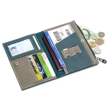 Pas Prípade Unisex pravej Kože Multi-function ID Držiteľa Karty pánske Cestovné Peňaženky Karty, Vrecko na Zips, Ultra-tenké Vstupenky