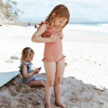 Baby Dievčatá Plavky Jednodielne Deti Plavky Leto Povolanie Bikini Dieťa Plavky Princezná Batoľa Plávanie Kostýmy