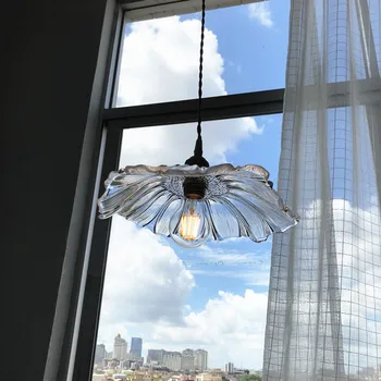 Vintage železa sklenenú guľu crystal visiace lampy, led svetlo, moderné led luster jedáleň avizeler nordic výzdoba domov