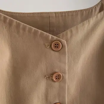 Značka Dizajnér 2020 Nové Ramienok Sexy Námestie Módne Backless Ženy tvaru Khaki Volánikmi Šaty Slim bez Rukávov Top Oblečenie
