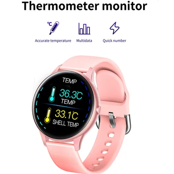 Nennbo Nové K21 Smart Hodinky Mužov Teplomer Ženy Šport Fitness Tracker Hodiny Telesnej Teploty Monitor Bluetooth Smartwatch