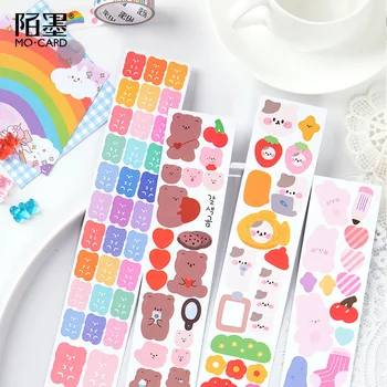 Rainbow Candy Série Roztomilý Snový Washi Maskovacie Pásky, Samolepky Kvet Medveď Scrapbooking Papiernictvo Dekoratívne Dlhý Pás Pásky