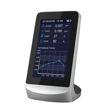 WIFI pripojenie Kvality Ovzdušia Monitor test CO2 PM2.5 formaldehyd meter na Meranie Laserom Rozptyl Krytý Reálnom Čase plynu detektor