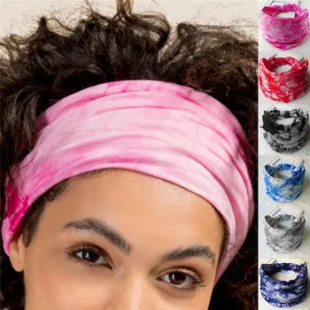 Ženy, Hairband Viazané Tlač Ručné tie Dye Denne Potu Absorpčné Non Slip Žien Hairband Módne 2020 Nové