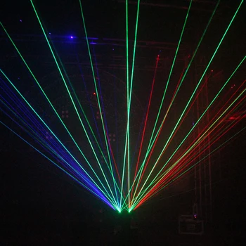 Červená Zelená Laserové Svetlo Šesť Hláv Lúč Pohyblivé Hlavy Svetla DMX512 Laserové Svetlo DJ Bar Disco Party Show Fáze Účinok Svetla