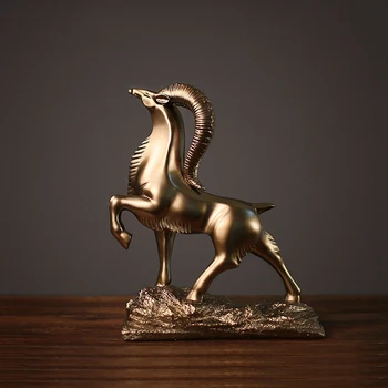 Nádherné Vintage Remesiel Imitácia Antilopy Socha Domáce Dekorácie Doplnky, Svadobné Dekor Miniatúrny Model Figúrky Dary