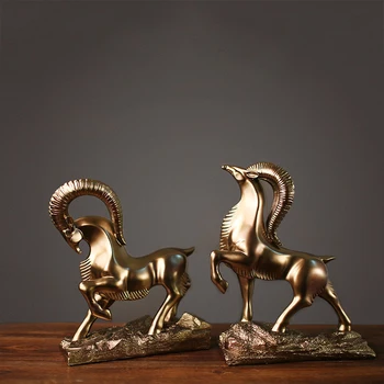 Nádherné Vintage Remesiel Imitácia Antilopy Socha Domáce Dekorácie Doplnky, Svadobné Dekor Miniatúrny Model Figúrky Dary