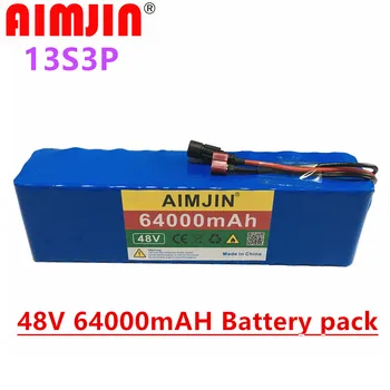 T-typ Pôvodné 48v Lithiumion Batéria 48v 64Ah 1000w 13S3P Lítium-Iónová Batéria pre Elektrický Požičovňa Skútrov s BMS