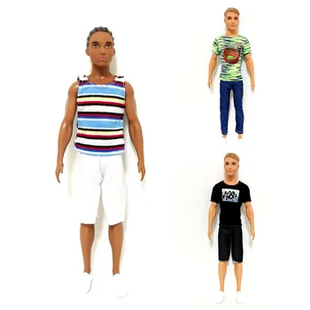Ken Chlapec Priateľ, Ružové a Modré Nohavice, Nastavený pre Barbie BJD Bábiky Oblečenie Príslušenstvo Hrať Dom dresing Deti Hračky