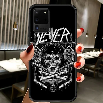 Rocková Kapela Slayer Ťažkých Kovov Telefón Prípade Cover obal Pre Samsung Galaxy S 6 7 8 9 10 e 20 Okraji Uitra Poznámka 8 9 10 Plus black prime