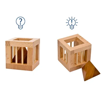 Genius Hračku Môžete mať trojuholník von? Bukové drevo zámok puzzle, drevené hračky, vzdelávacie hračky pre deti, dospelých predstaviť rozvoj